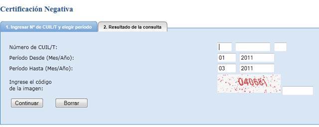 Certificación Negativa de ANSES