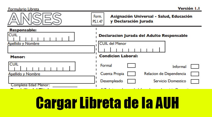 Cargar Libreta de la Asignación Universal por Hijo